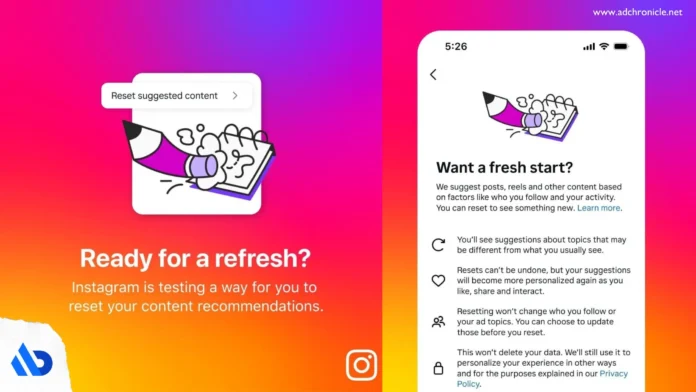 Instagram Reset feature